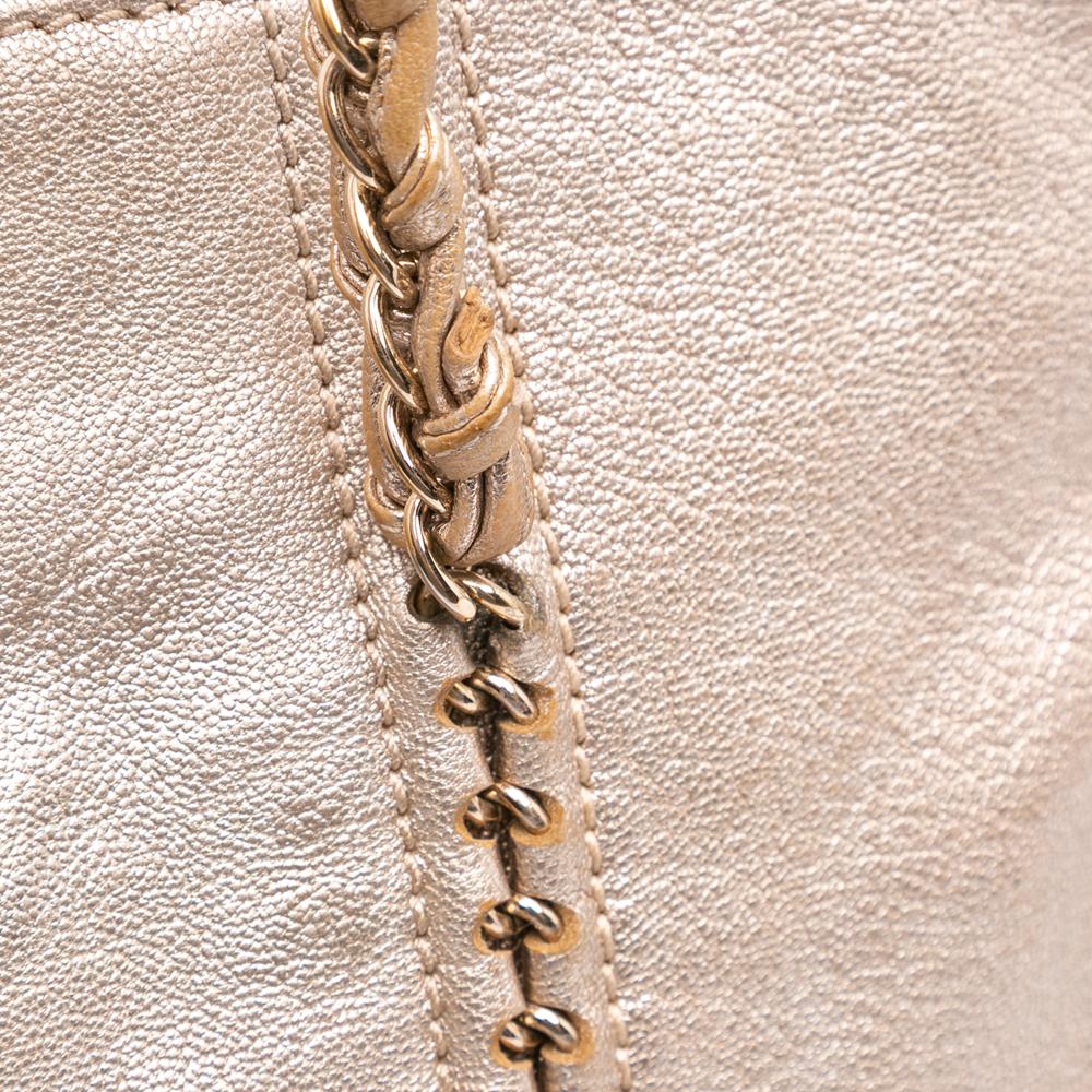 Gold Leather Chanel Tote