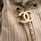 Gold Leather Chanel Backpack