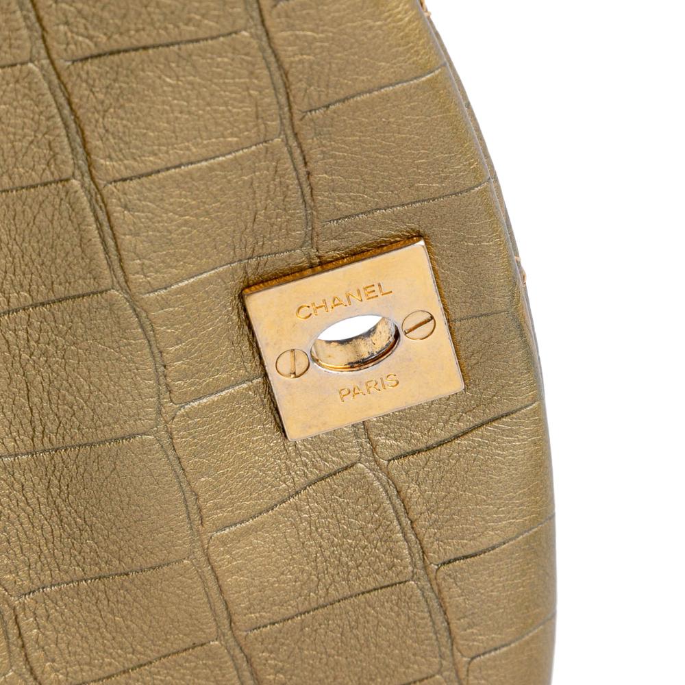 Gold Leather Chanel Belt Bag