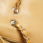 Gold Leather Chanel Flap Bag
