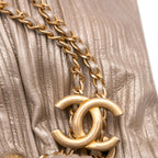 Gold Leather Chanel Backpack
