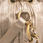 Gold Leather Chanel Backpack
