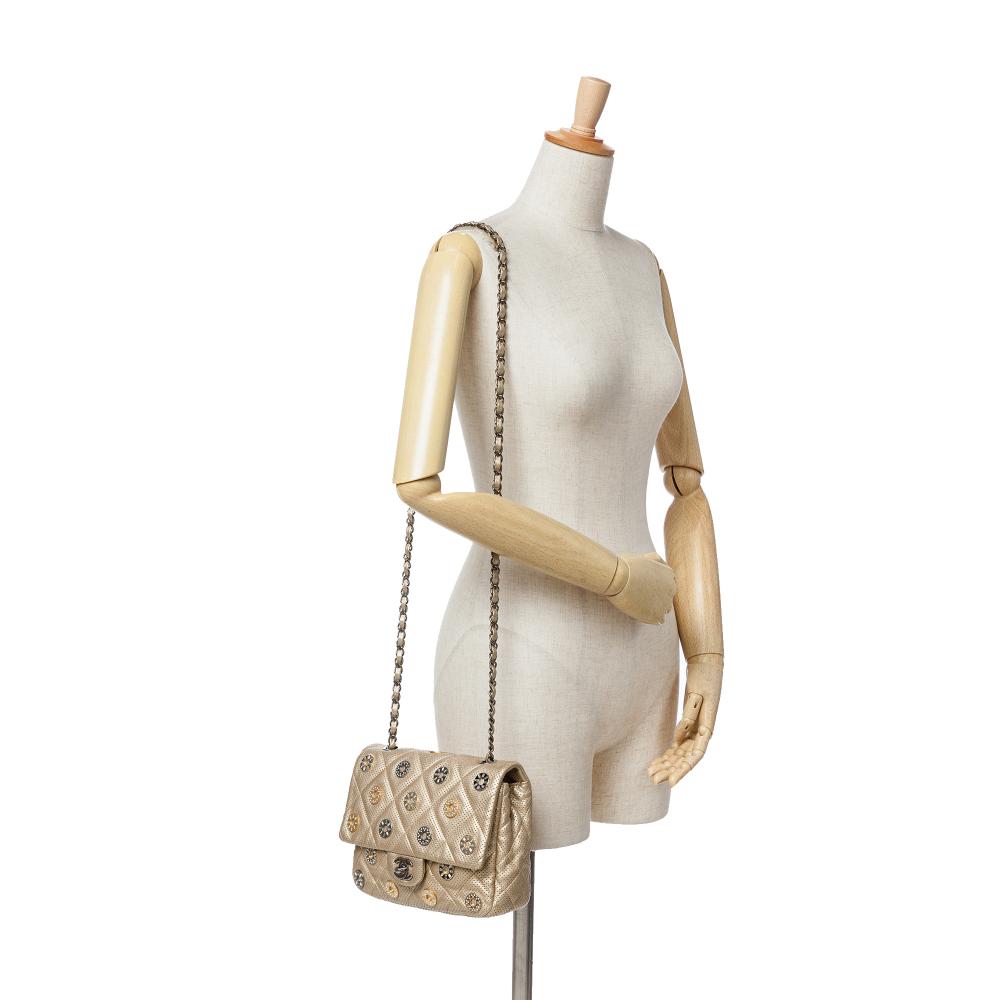 Gold Leather Chanel Flap Bag