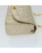 Gold Satin Chanel Shoulder Bag