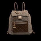 Green Denim Chanel Backpack