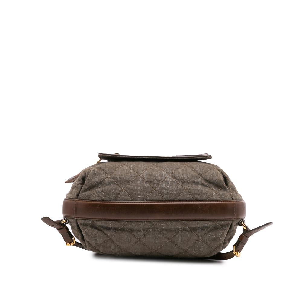 Green Denim Chanel Backpack