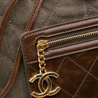 Green Denim Chanel Backpack