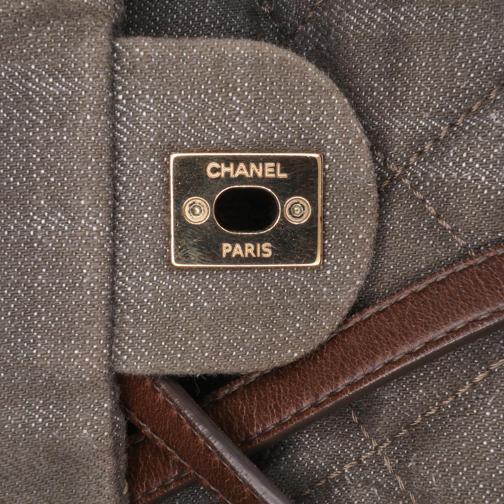 Green Denim Chanel Backpack