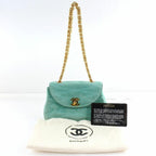 Green Fabric Chanel Shoulder Bag