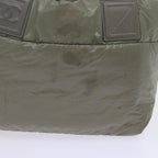 Green Fabric Chanel Tote
