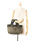 Green Fabric Chanel Tote