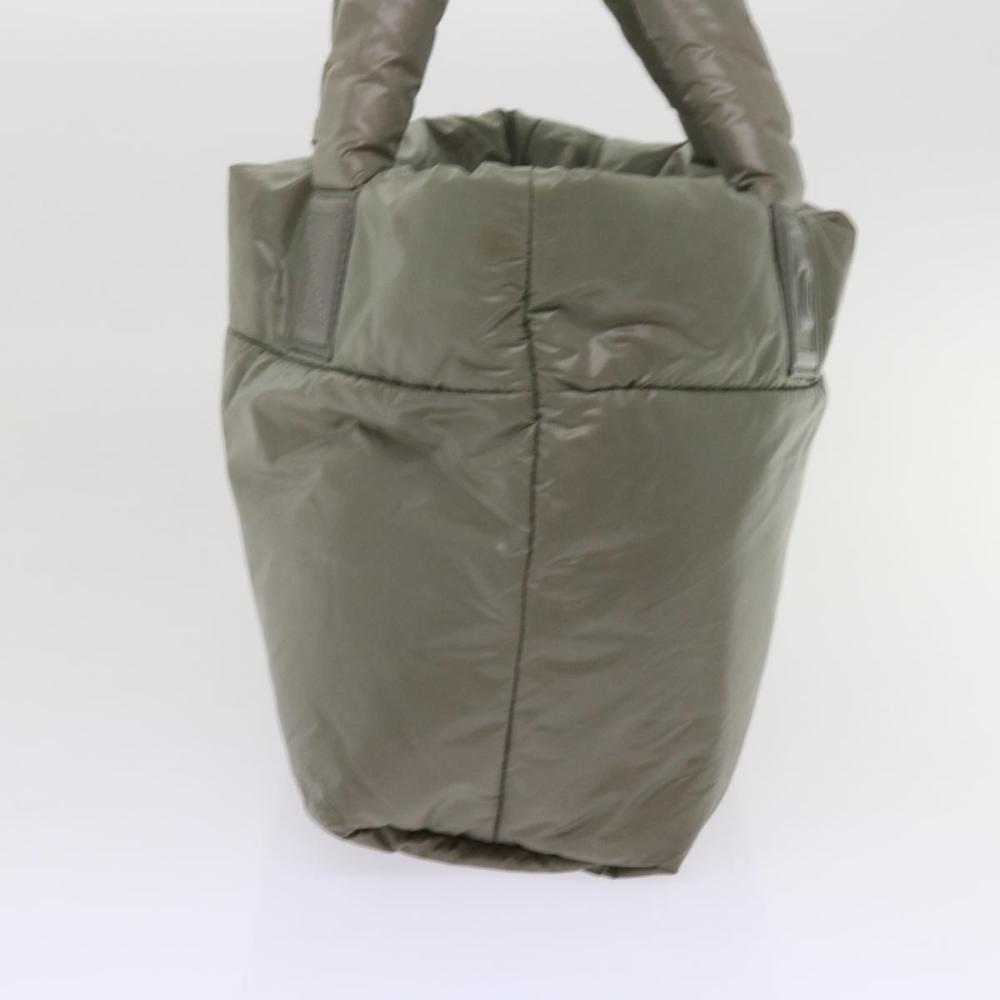 Green Fabric Chanel Tote