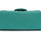 Green Fabric Chanel Flap Bag