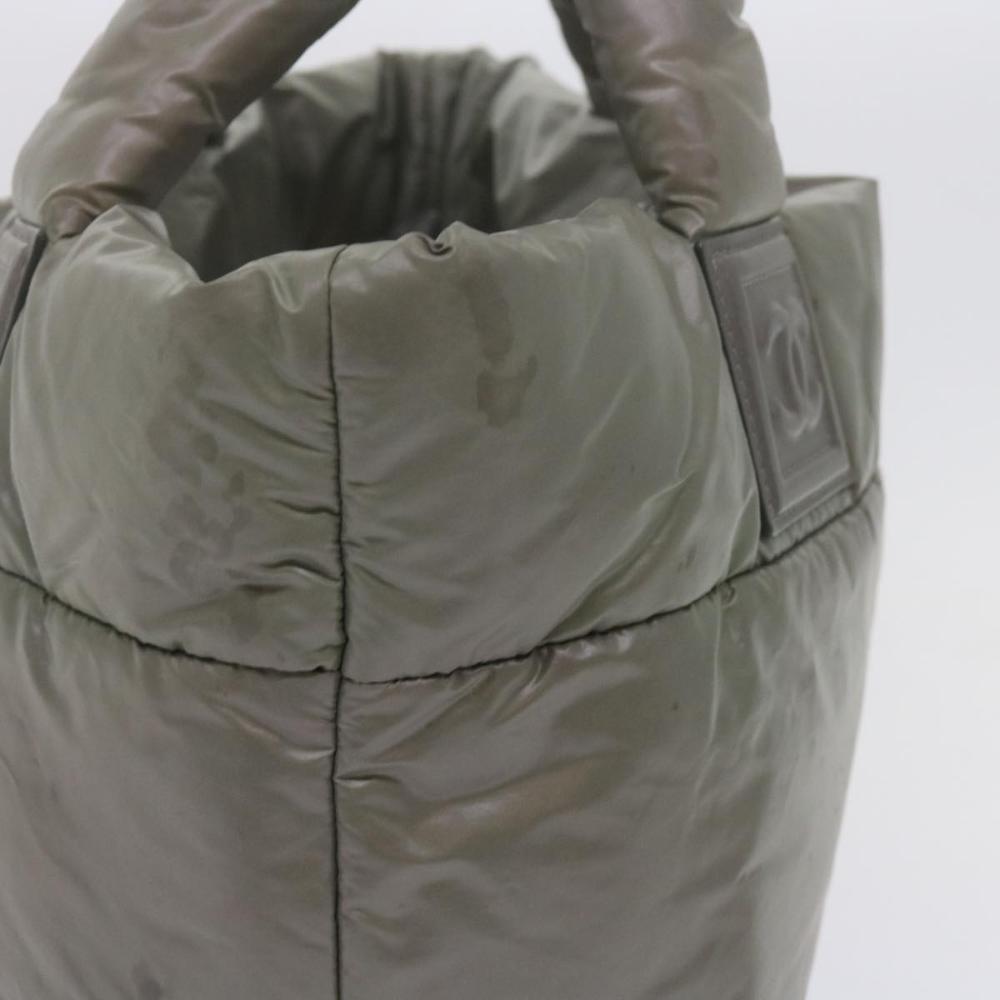 Green Fabric Chanel Tote