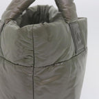 Green Fabric Chanel Tote