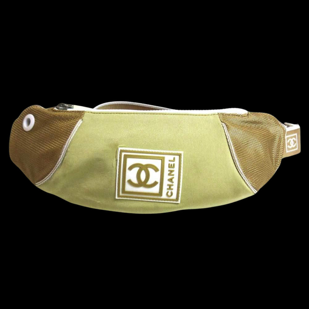 Green Fabric Chanel Belt Bag
