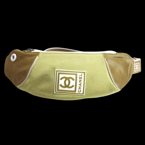 Green Fabric Chanel Belt Bag