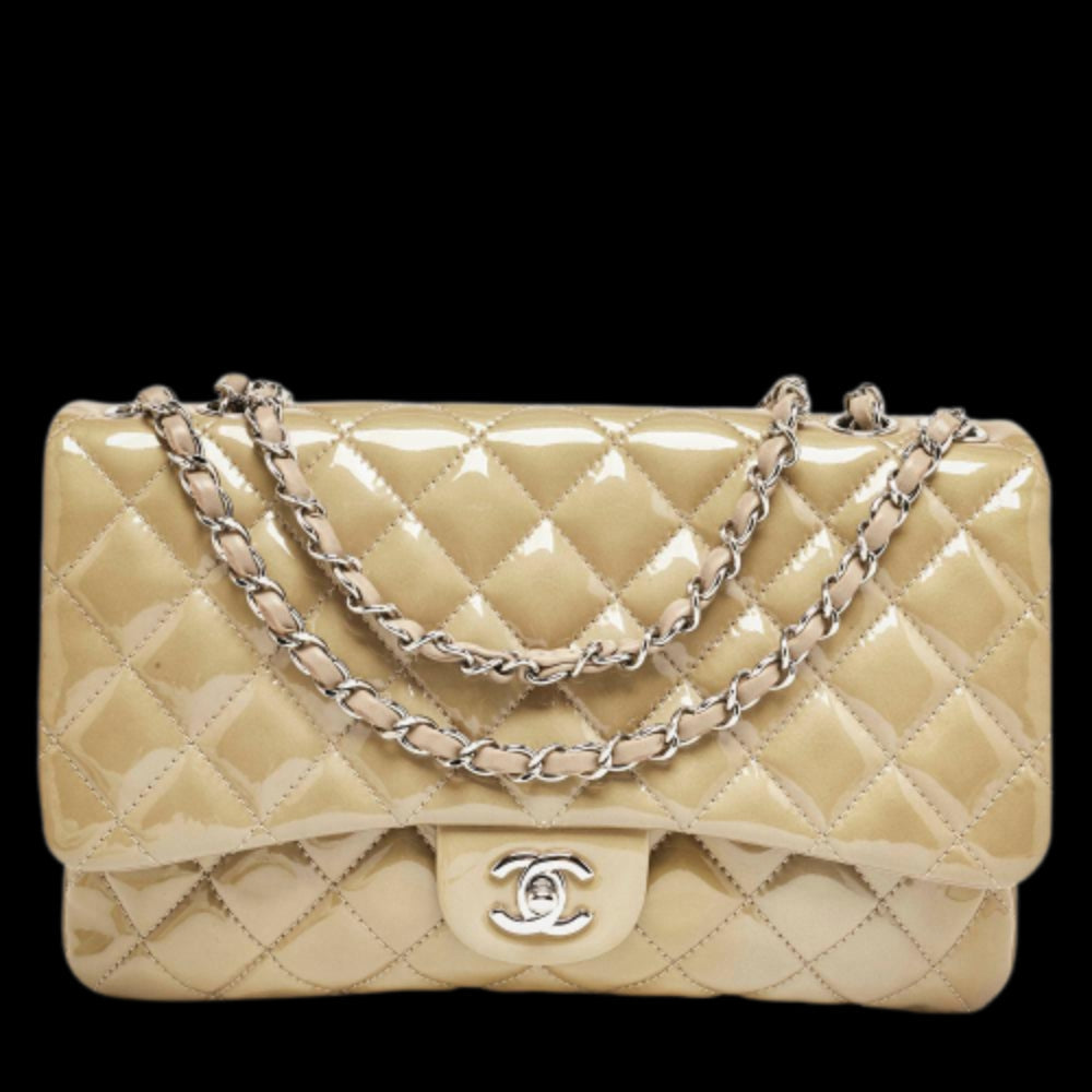 Green Fabric Chanel Flap Bag