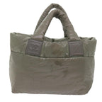 Green Fabric Chanel Tote