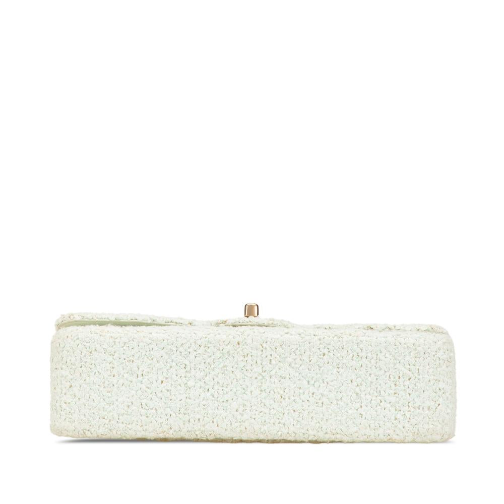 Green Fabric Chanel Flap Bag