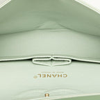 Green Fabric Chanel Flap Bag