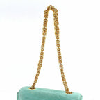 Green Fabric Chanel Shoulder Bag
