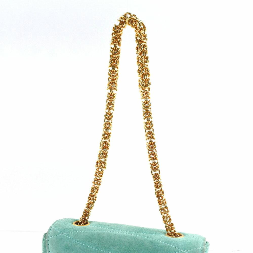 Green Fabric Chanel Shoulder Bag