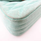 Green Fabric Chanel Shoulder Bag
