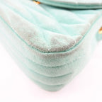 Green Fabric Chanel Shoulder Bag