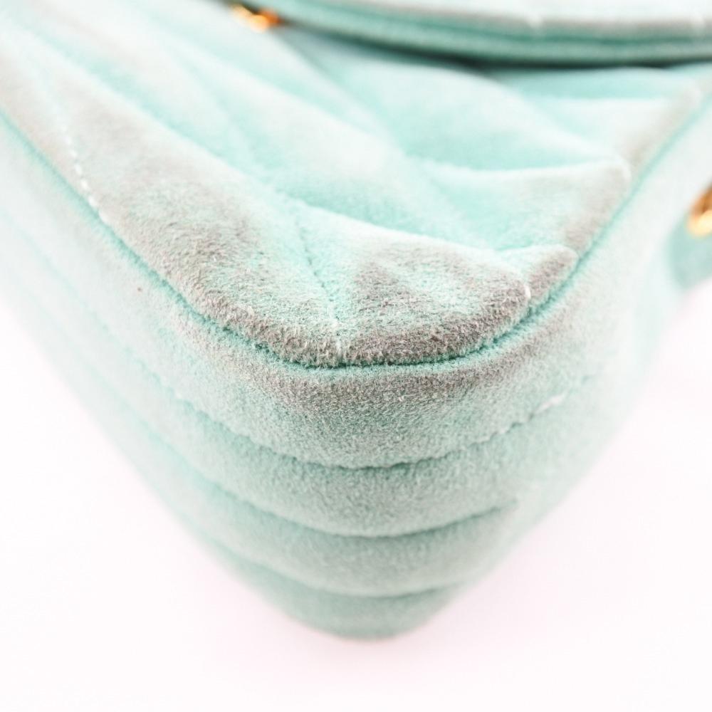 Green Fabric Chanel Shoulder Bag