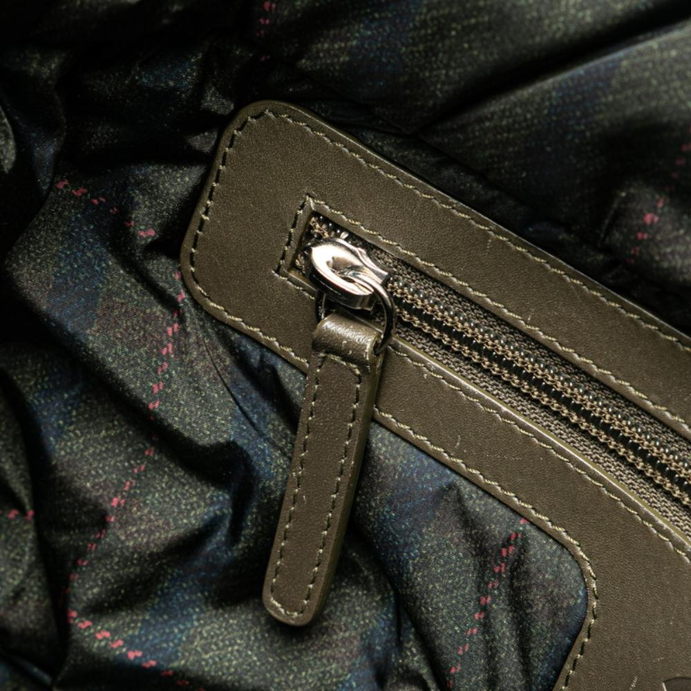 Green Fabric Chanel Tote