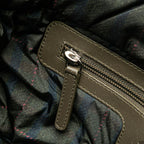 Green Fabric Chanel Tote