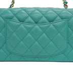 Green Fabric Chanel Flap Bag