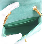 Green Fabric Chanel Shoulder Bag
