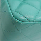 Green Fabric Chanel Flap Bag