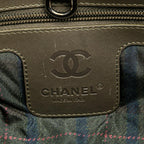 Green Fabric Chanel Tote