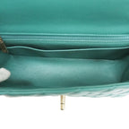 Green Fabric Chanel Flap Bag