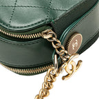 Green Leather Chanel Crossbody Bag