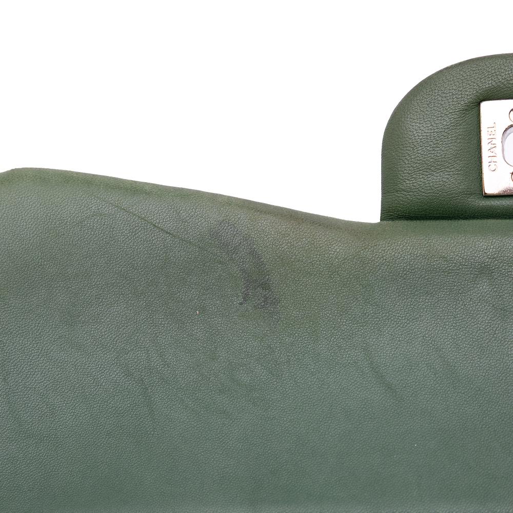 Green Leather Chanel Flap Bag