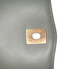 Green Leather Chanel Flap Bag