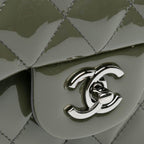 Green Leather Chanel Flap Bag