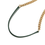 Green Leather Chanel Crossbody Bag