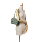 Green Leather Chanel Flap Bag