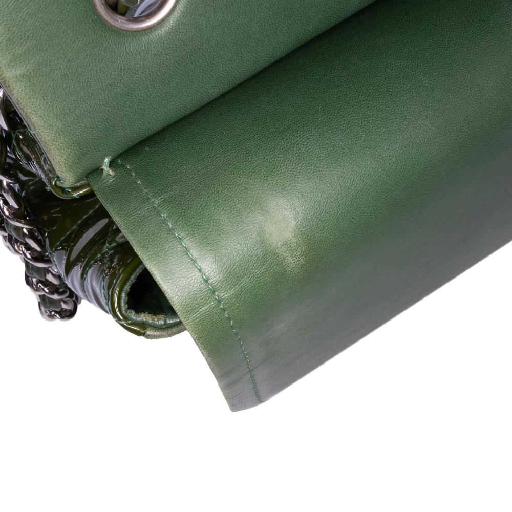 Green Leather Chanel Flap Bag