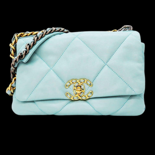Green Leather Chanel Crossbody Bag