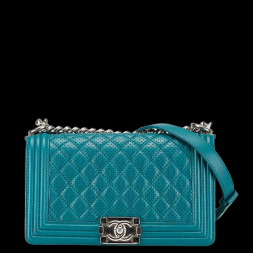 Green Leather Chanel Shoulder Bag