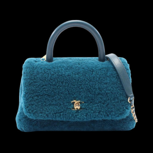 Green Leather Chanel Flap Bag