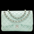 Green Leather Chanel Flap Bag