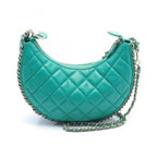 Green Leather Chanel Shoulder Bag
