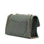 Green Leather Chanel Shoulder Bag